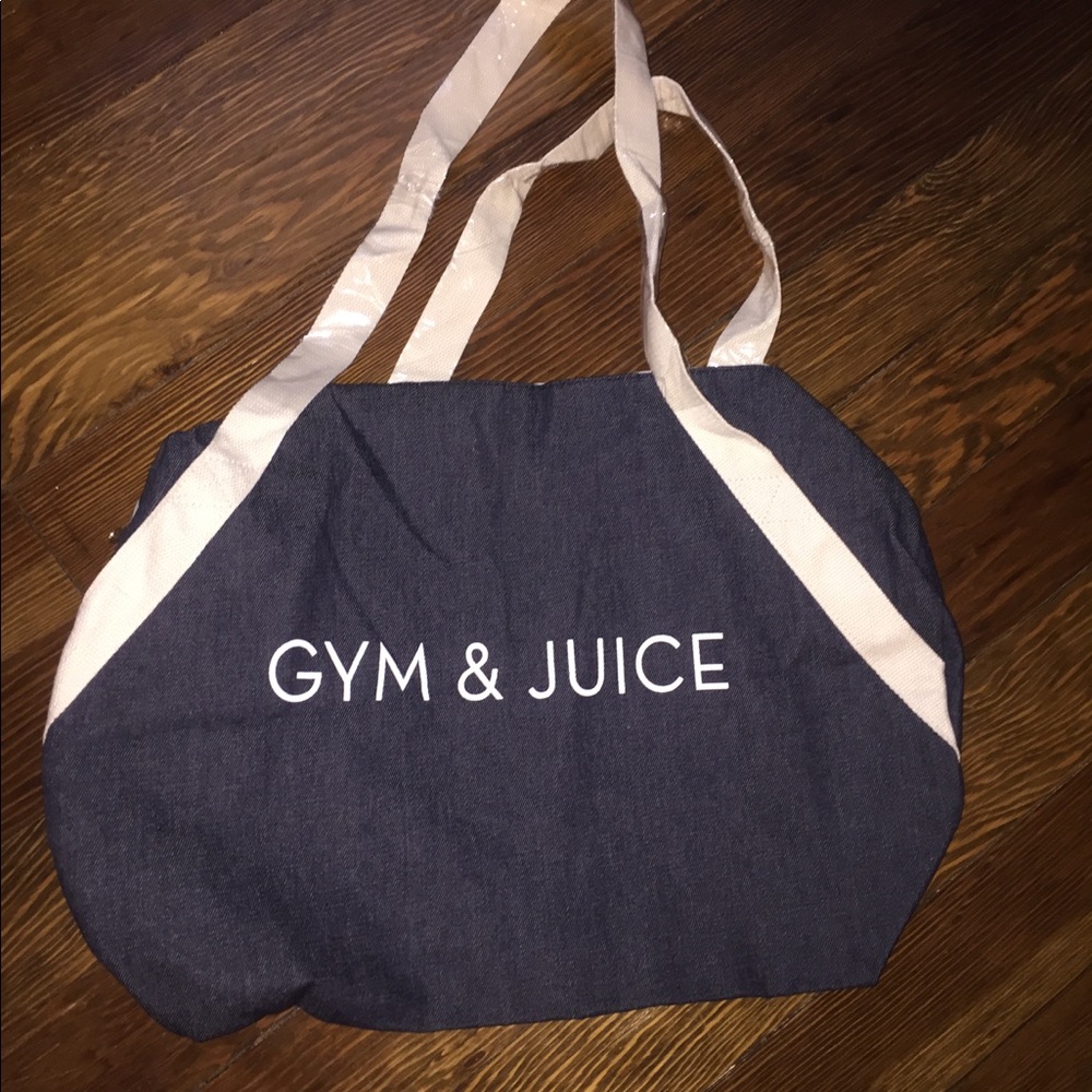 BRAND NEW private party denim gym bag